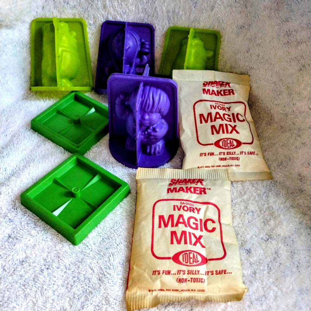 Vintage Shaker Maker Magic Mix -Partial Set- People Series 1 Hippies 1971 IDEAL
